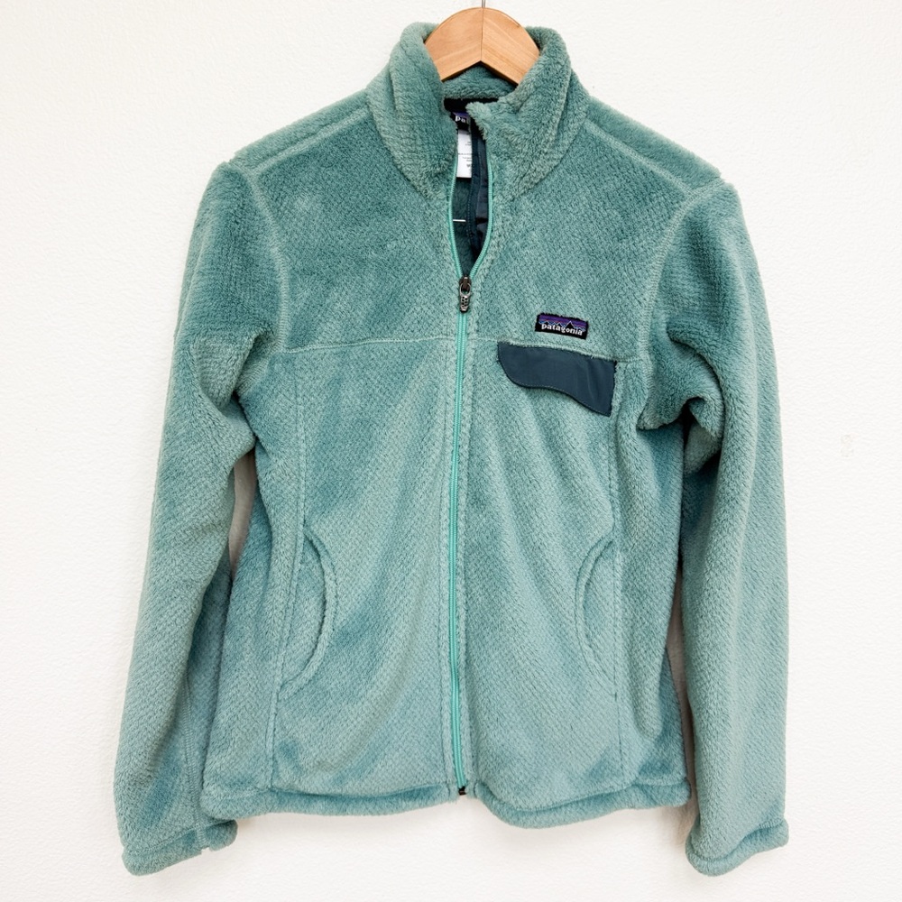Patagonia Fleece Full Zip Sweater Blue Size S